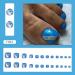 Silver Glitter Short False Toe Nails with Line Design - Cute Square Acrylic Press-on Toenails for Women - Buy Online on SooperMarket.com