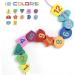 Wooden Learning Clock Toy for Kids - Educational Clock with Rope Numbers & Shapes | Perfect for Children Ages 3+ - Buy Online on SooperMarket.com