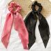 Hair Scarf Scrunchies Bow Scrunchies for Hair Chiffon Floral Scarf BowPonytail Holder for Women Girls (liangA) - Buy Online on SooperMarket.com