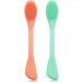 Face Mask Brush Facial Applicator, Silicone Face Brush,Makeup Remover Lip and Nose Scrubber for Mud, Clay, Charcoal Mixed Masks,Hairless Body Lotion And Body Butter Applicator Tools,2 Pack Red+Green