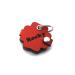 Copter farm dog brand bag for dogs on the collar |With engraving push button |Art leather real leather |Dog brand |Individually engraved on both sides (red flower) red flower