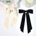 2PCS Silky Satin Hair Bows Hair Clip Black Hair Ribbon Ponytail Holder Accessories Slides Metal Clips Hair Bow for Women Girls Toddlers Teens Kids (Beige+Black) - Buy Online on SooperMarket.com