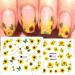 Sunflower Nail Decals - 12 Sheets Water Transfer Flower Nail Stickers for Summer Nails - Nail Art Accessories and Supplies for Acrylic Nail Decor - Buy Online on SooperMarket.com