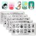 Nail Art Stamping Template Kit - 5 Geometric Pattern Plates for DIY Nail Art | Multi-Style Manicure Templates - Buy Online on SooperMarket.com