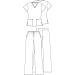 Vital Threads Women's Scrubs Set - V-Neck Top & Drawstring Pant - Black - Size XL - Buy Online on SooperMarket.com