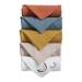 GVSAVY Set of 5 Kids Crepe Small Towelettes Baby Bibs Baby Multi-Use Cloth Gauze Towel Newborn Unisex Burp Cloth Cotton Face Towel Super Soft