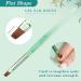 3PCS Nail Clean Up Brushes for OPI - Acetone Resistant Cuticle Cleaning Nail Art Precision Tools in Jade Green - Buy Online on SooperMarket.com