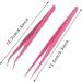 Quesuc 2 Pieces Straight and Curved Tip Tweezers Nipper for Eyelash Extensions Pink Stainless Steel False Lash Application Tools - Buy Online on SooperMarket.com
