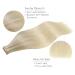 20pcs Real Hair Tape Extensions - 60cm Ash Blonde to Gold Blonde | Silky Straight Remy Invisible Skin Weft - Buy Online on SooperMarket.com