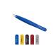 FAUDE pointed tweezers fine and precise for splinters thorns and ingrown hairs. Stainless steel 10cm (blue)