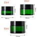 Zeoabsy 12-Piece 20ml Green Glass Cream Jar Set with Black Screw Caps & Spatulas | Ideal for Gels & Creams - International Shipping Available - Buy Online on SooperMarket.com