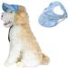 BT BEAR Hunde tz with ear holes baseball cap for outside adjustable for summer travel sports for small and medium -sized dogs (size XL batik blue) XL Batikblau