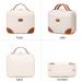 SHENHU Beige Toiletry Bag with Hanging Hook - Water-resistant Travel Makeup Organizer for Women - Buy Online on SooperMarket.com