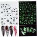 Halloween Nail Art Stickers Glow in The Dark Nail Decals 3D Self-Adhesive Fluorescent Nail Stickers Skull Spider Witch Ghost Pumpkin Bat Snake Nail Design for Women and Girls DIY Acrylic Nail - Buy Online on SooperMarket.com