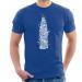 All+Every Pepsi White Doodle Bottle Men's T-Shirt M Royal Blue