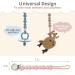 PAPACHOO Pacifier Clip 2 Pack - BPA Free Silicone Beads - Teething Relief for Baby Boys and Girls - Soothie Binky Clips in Dusty Blue and Light Pink - Buy Online on SooperMarket.com