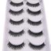 Bluelans 5 Pairs Long Cross False Artificial Eyelashes Thick Black Eyelashes Eyelash Extension Makeup