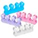 Molain 8 Pack Gel nail polish toes spacers for feet silicone toe separator for men and women straightener and corrators for overlapping toes bale toes hammer toe foot pain relief 8 pieces (transparent pink blue and purple)