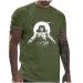 BEUU Mens Summer Short Sleeve T-Shirts Funny Space Monkey Print Crewneck Tops Sports Workout Casual Basic Tees 161- Army Green Large