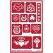 Armour Etch Over N Over Reusable Glass Etching Stencils - Irish Theme with Shamrock, Clover, Celtic Knot, Harp Designs - Buy Online on SooperMarket.com