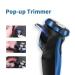 Rotary Electric Razor for Men with Pop-up Trimmer, LCD Display, Rechargeable Cordless & Waterproof - Blue - Buy Online on SooperMarket.com