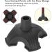 Cane Tip 19MM Practical Rubber Walking Cane Tip 4.7 * 4.7Inch Black AntiSkid for Elderly Grandpa Gifts Father - Buy Online on SooperMarket.com