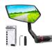 RBRL bike mirror Extra large bar end bike mirror impact-resistant real glass mirror area rear mirror bicycle bicycle mirror for e-bike universal bicycle rear mirrors (left) left-wing diamond