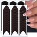 6 Pcs French Manicure Edge Stickers - Wavy Line 3D Self-Adhesive Nail Art Templates for DIY Designer Nails - V-Shaped Stencils and Fringe Decals - Buy Online on SooperMarket.com