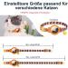 Mouyou Airtag Cat Neck Band | Adjustable Soft Nylon Collar with Bell & Safety Clasp | Orange Gradient Pattern | Fits 22-34cm - Buy Online on SooperMarket.com
