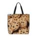DEHIWI Cookies Food Chocolate Chip Biscuits Tote Bag For Women Waterproof Casual Shoulder Bag With Zipper Grocery Handbags For Office Shopping Travel Black One Size