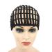 Adjustable Black Wig Cap with Elastic Band and Hair Clips for Braided Crochet Wig Making - Buy Online on SooperMarket.com