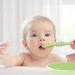 Vicloon Baby Fork and Spoon Set - 2Pcs Silicone Weaning Spoon Set for Self Feeding - Easy Grip Toddler Cutlery Kit in Light Green - Buy Online on SooperMarket.com