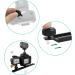 Aluminum Cold Shoe Extension Bar for Dual Camera Flash Mount - 1/4 & 3/8 Screw Tripod Bracket, Adjustable and Sturdy - Ideal for LED Video Light and Flash Photography - Buy Online on SooperMarket.com