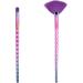 Makeup Brush Set 10pc LaRoc - Make Up Brushes for Blusher Foundation Brush Concealer Brush Eyeliner Eyeshadow Cream & Liquid Make Up Anti-Shedding Bristles - Rainbow Effect - Buy Online on SooperMarket.com