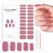 20Pcs Semi Cured Gel Nail Strips Self Adhesive Gel Nail Stickers Nail Wraps Gel Nail Strips Christmas Halloween Full Wraps Nail Art Stickers with Nail File & Stick-UV/LED Lamp Required Beanpaste