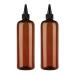 Sdoot Bernstein squeezing bottle hair color bottle applicator 473 ml for hair pet plastic refilling bottles with a rotating lock 2 pieces brown brown-black cap cap