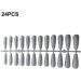 Dajidafu 24 Pieces False Nails Full Cover T-shaped Extra Long Press on Coffin Style Nail Tips DIY Supplies for Home Salon silver - Buy Online on SooperMarket.com