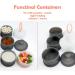 Nordlif Portable Milk Powder Dispenser Pot - Non-Spill, Stackable, BPA Free (4 Layers) - Buy Online on SooperMarket.com