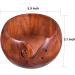 Wooden Yarn Bowl for Knitting and Crocheting - Yarn Storage Organizer with Holes - Mother's Gift Idea - 5.9 x 3.1 Inch - Buy Online on SooperMarket.com