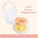 NatureBond Silicone Baby Pacifier with Hygiene Cover | Newborn 0-6 Months | Sunshine Yellow & Peach Puff - Buy Online on SooperMarket.com