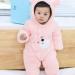 Puseky Newborn Baby Cartoon Bear Snowsuit Winter Coat | Fleece Hooded Footed Romper Jumpsuit | Unisex Baby Winter Clothes Bodysuit Pink (3-6 Months) - Buy Online on SooperMarket.com