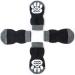 Pet Heroic Anti-Slip Dog & Cat Socks with Rubber Reinforcement - Indoor Paw Protector for Traction Control - 8 Sizes Available (Black, Size S) - Buy Online on SooperMarket.com