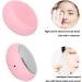 Facial Cleansing Brush Soft Silicone 5 Times Heating Energy Waterproof Electric Facial Cleanser to Absorb Nutrients (Pink) - Buy Online on SooperMarket.com