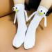 Novelty Magnetic Suction Couple Socks | 3D Funny Holding Hands Design | Cotton Breathable | 1 Pair White - Buy Online on SooperMarket.com