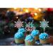 24Pcs Silver Glitter Snowflake Cupcake toppers winter decorations (B/G) - Buy Online on SooperMarket.com