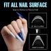 TOMICCA Medium Almond French Edge Nail Tips - 240pcs Half Cover False Nails for Acrylic Extensions - 15 Sizes Half Cover-Medium Almond - Buy Online on SooperMarket.com