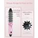 Curling Iron Brush for Short Long Hair Hair Curling Brush Long Barrel Tourmaline Ceramic Dual Voltage Curling Brush Iron with Anti-Scald Bristles 25MM-PINK - Buy Online on SooperMarket.com
