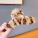 BETHYNAS Leopard Print Faux Fur Hair Clip - Brown | Soft Hair Claw Clip for Women and Girls - Buy Online on SooperMarket.com
