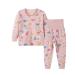 YANWANG 100% Cotton Baby Boys Girls Pajamas Set Long Sleeve Sleepwear(6M-5Years) 1-2 Years Pink-cat