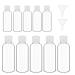 10 pieces of travel bottles set transparent plastic travel bottles of empty bottle outlet -safe travel container container refillable liquid containers with 2 funnels for lotions shampoo 50ml+100ml
